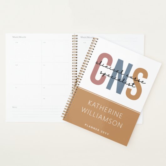 Custom Retro CNS Klinische Verpleegkundige Special Planner (Display)