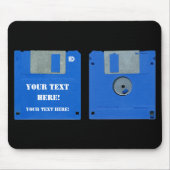 Custom Retro Computer Floppy Disk 3.5 Mousepad Muismat (Voorkant)