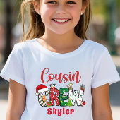 Custom Retro Cousin Crew Kerst T-shirt