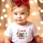 Custom Retro Cousin Crew Kerst T-shirt