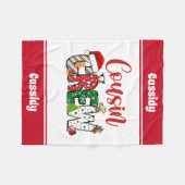 Custom Retro Cousin Crew Kerstmis Fleece Deken (Voorkant (Horizontaal))
