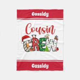 Custom Retro Cousin Crew Kerstmis Fleece Deken