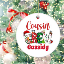 Custom Retro Cousin Crew Kerstmis