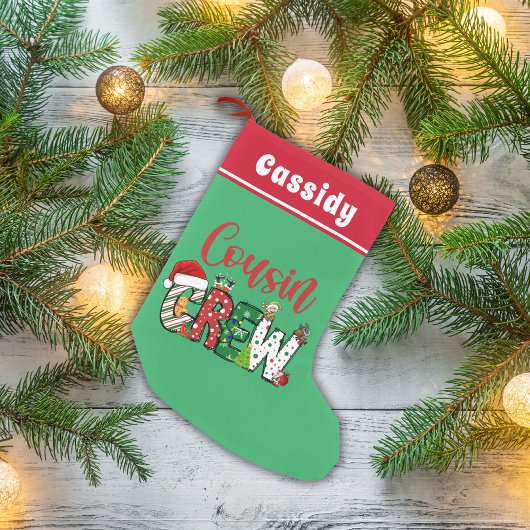 Custom Retro Cousin Crew Kerstmis Kleine Kerstsok