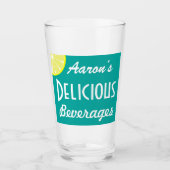 Custom Retro Delicious Drank Glas Gift (Voorkant)