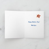 Custom Retro Floral Faux Lace Moederdag Kaart (Binnen)