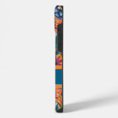 Custom Retro Floral Pattern iPhone Hoesje (Linkerkant)