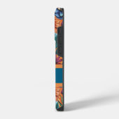 Custom Retro Floral Pattern iPhone Hoesje (Linkerkant)