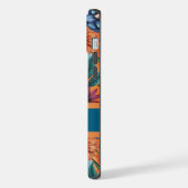 Custom Retro Floral Pattern iPhone Hoesje (Linkerkant)