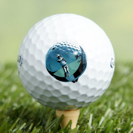 Custom Retro Golfer Logo Graphic Personalized Golfballen