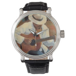Custom retro guitar horloge