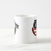 Custom Retro Halloween Pirate Owl Koffiemok (Center)