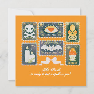 Custom Retro Halloween Spooky Season Pompoen Stamp