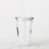 Custom Retro Hawaii Tropical Vacation Family Trip Acryl Drinkbeker (Links)