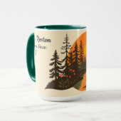 Custom Retro Hiking Club 70s Style Adventure Mok (Voorkant links)