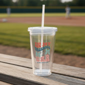 Custom retro "in mijn honkbal mam tijdperk" acryl drinkbeker