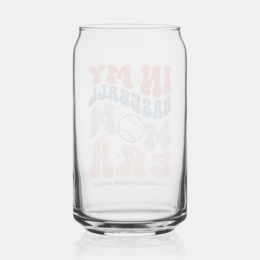 Custom retro "in mijn honkbal mam tijdperk" blikvorm glas (Achterkant)