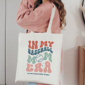 Custom retro "in mijn honkbal mam tijdperk" tote bag