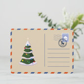 Custom  Retro Kerstboom SeizoenGroet Feestdagenkaart (Staand voorkant)