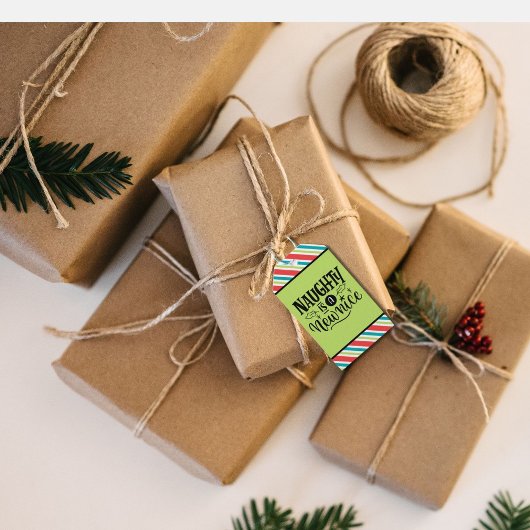 Custom Retro Kerstmis "Naughty is een nieuwe Nice" Kaart