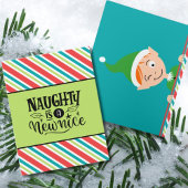 Custom Retro Kerstmis "Naughty is een nieuwe Nice" Kaart