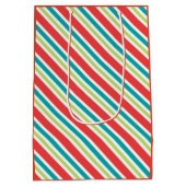 Custom Retro Kerstmis "Naughty is een nieuwe Nice" Medium Cadeauzakje (Achterkant)