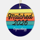 Custom Retro Match Day 2025 Medical Residency  Keramisch Ornament (Links)