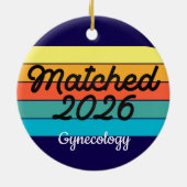 Custom Retro Match Day 2025 Medical Residency  Keramisch Ornament (Achterkant)