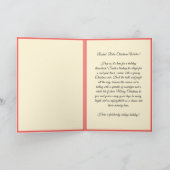 Custom Retro Moderne Leuke Roze Truck Kerstmis Feestdagen Kaart (Binnen)