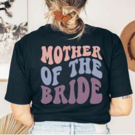 Custom Retro Moeder van de bruid bruiloft T-shirt