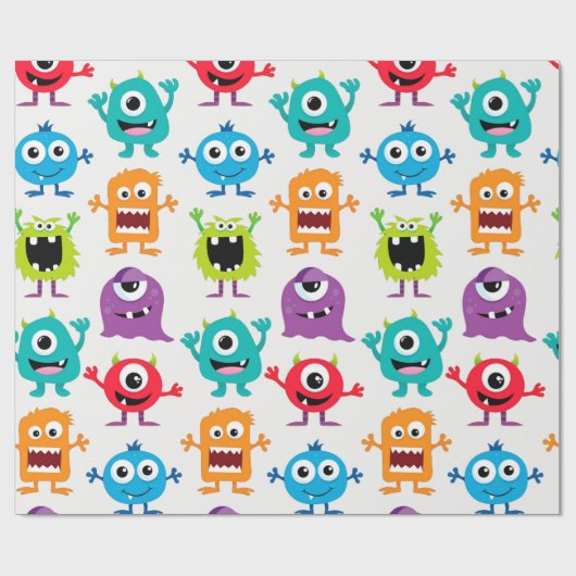 Custom Retro Monster Alien Cadeaupapier