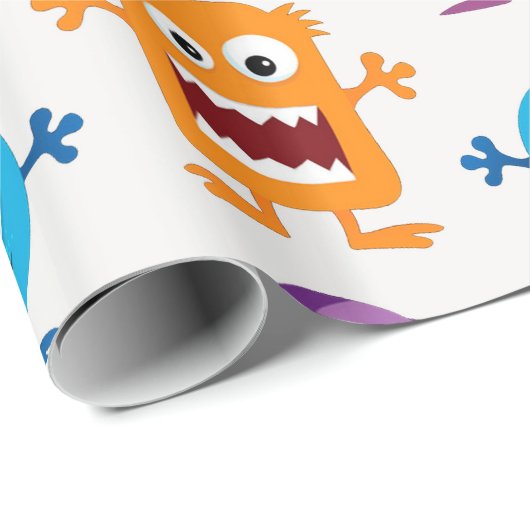 Custom Retro Monster Alien Cadeaupapier (Rol Hoek)