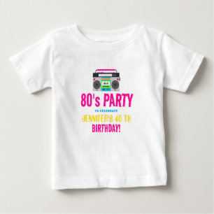 Custom Retro Neon 80's Verjaardagsfeest