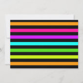 Custom Retro Neon 80's Verjaardagsfeest Kaart (Achterkant)