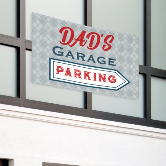 Custom Retro Parking Sign Banner (Buitenkant Gebouw)