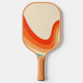 Custom Retro Rainbow Stripes Pickleball Paddle (Achterkant)
