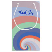 Custom Retro Rainbow Swirl Bedankt Klein Cadeauzakje (Achterkant)