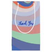 Custom Retro Rainbow Swirl Bedankt Klein Cadeauzakje (Voorkant)