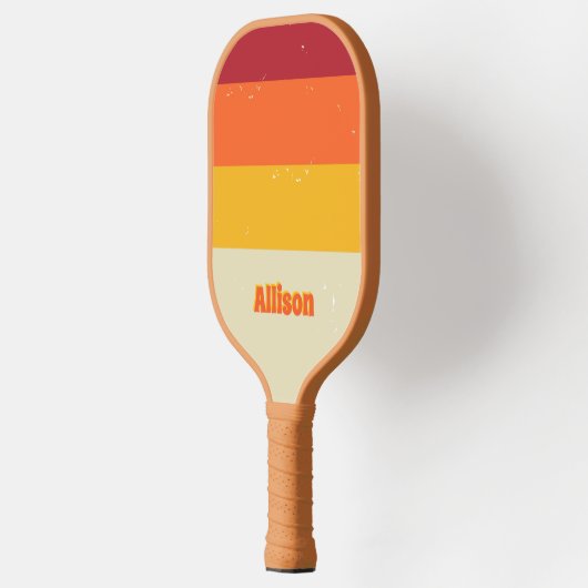 Custom Retro Stripes Pickleball Paddle (Links)