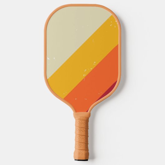 Custom Retro Stripes Pickleball Paddle (Achterkant)