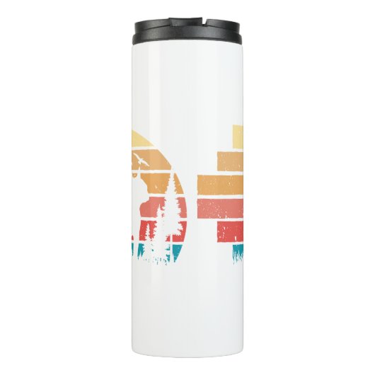 Custom Retro Styled Boston Sky Hondenliefhebber Thermosbeker (Achterkant)