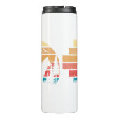 Custom Retro Styled German Shepherd Hondenliefhebb Thermosbeker (Achterkant)