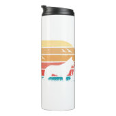 Custom Retro Styled German Shepherd Hondenliefhebb Thermosbeker (Geroteerd rechts)
