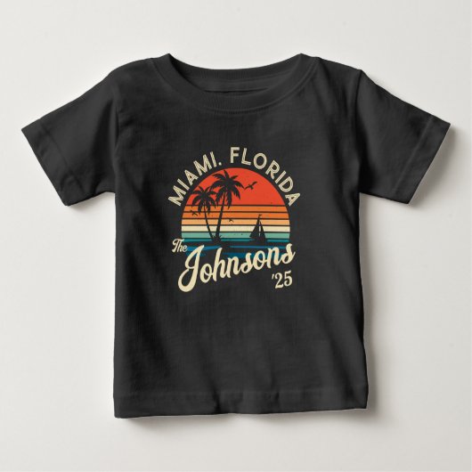 Custom Retro Sunset Familie Strand Vakantie Matchi (Voorkant)