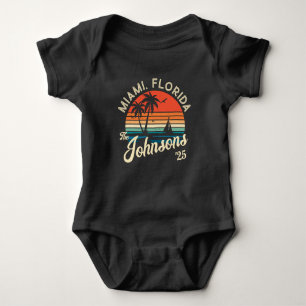 Custom Retro Sunset Familie Strand Vakantie Matchi Romper