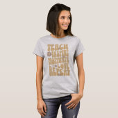 Custom Retro Teacher Inspire Motivate Love Repeat T-shirt (Voorkant volledig)