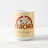 Custom Retro Teacher Mok met naam (Center)