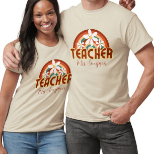 Custom Retro Teacher Shirt met Naam