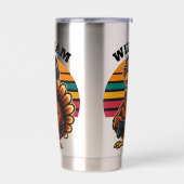 Custom Retro Thanksgiving Turkey Gamer Geïsoleerde Drinkbeker (Links)