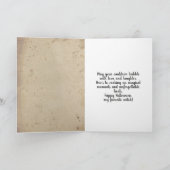 Custom Retro  Typografie Halloween Witch Kaart (Binnen)